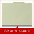thumbnail image 6 of 25 Pt. Pressboard Classification Folders, 2/5 Cut ROC Top Tab, Letter Size, 1 Divider, Pale Green (Box of 10), 6 of 8