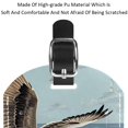 thumbnail image 4 of Square 2Pack PU Leather Seagull Cruise Luggage Tag with Privacy Cover and Name ID Tag for Travel Handbags Backpacks Luggage Tags, 4 of 6