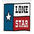 thumbnail image 3 of Texas Star Shower Curtain, Lone Star Flag United States of America Themed Patriotic Design, Fabric Bathroom Set with Hooks, 69W X 70L Inches, Cobalt Blue Ruby White, by Ambesonne, 3 of 3
