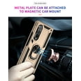 thumbnail image 3 of Dteck for Samsung Galaxy Z Fold 3 Case with Built in Metal Plate on Back Stand Ring [Kickstand Feature] Magnet Leather Phone Cover for Men 2021 (Gold), 3 of 7