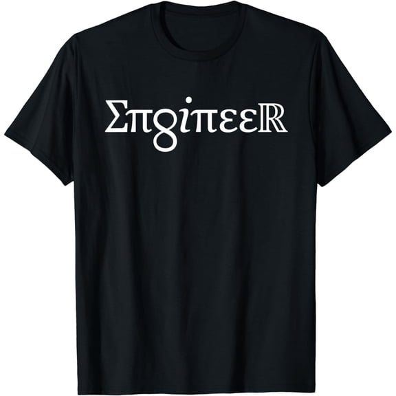ENGINEER Tshirt Gift Spelled out in Symbols Engineering T-Shirt
