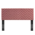 thumbnail image 3 of Tufted Headboard, Full Queen Size, Pink, Velvet, Mid Century Bedroom, Modern Contemporary Boutique HB35227, 3 of 9