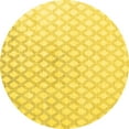 thumbnail image 1 of Ahgly Company Machine Washable Indoor Round Trellis Yellow Contemporary Area Rugs, 3' Round, 1 of 4