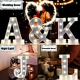 thumbnail image 2 of Light Up Silver Letters, LED Marquee Letter Sign Battery Powered for Night Light Girls Gifts Birthday Wedding Home Bar Christmas Decor, Letter E, 2 of 5
