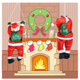 thumbnail image 2 of Decoraciones navideñas YONGSHENG Colgante navideño de Papá Noel con escalera de cuerda, 2 of 5