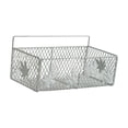 thumbnail image 2 of Cesta colgante para cocina, contenedor de almacenamiento, organizador de fregadero de metal, decoración sobre gabinete Blanco, 2 of 7