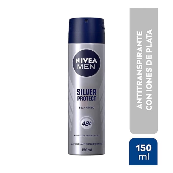 Antitranspirante NIVEA MEN silver ptorect antibacterial spray 150 ml