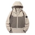 thumbnail image 2 of Pyhlmscde Women's Spring And Autumn Outdoor Camouflage Hooded Windproof And Mountaineering Light And Breathable Large Size Long Sleeved Sports Jacket, Fleece Jacket Women,Corduroy Shacket Women, 2 of 2