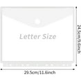 thumbnail image 2 of Tutuviw 12Pcs Binder Pockets for 2/3/4 Ring,11 Holes Binder Folders,Clear Document Folders,A4 Size Clear Document Envelopes,Snap Button Pouch with Label for Home Work Organization, 2 of 8
