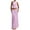 Purple, variant on Women's 2 Piece Halter Neck Set Sleeveless Tops with Low Back Tied Maxi Skirt for Vacation Summer Party Black