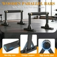 thumbnail image 6 of 12" Wooden Parallettes Bars, 600LBS Heavy Duty Dip Bars with Non-Slip Handles, Rock-Free Calisthenics Equipment for Handstands, L-Sits, Gymnastics & Home Gym Strength Training, 6 of 7