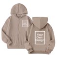 thumbnail image 4 of NAISIBABY Girls' Fleece-Lined Sweatshirt – Solid Color Long Sleeve Hooded Zip-Up Casual Jacket Khaki Size 9, 4 of 7
