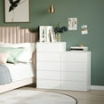 thumbnail image 4 of HOMCOM Commode de Chambre, Commode à 4 Tiroirs pour Chambre, Blanc, 4 of 9