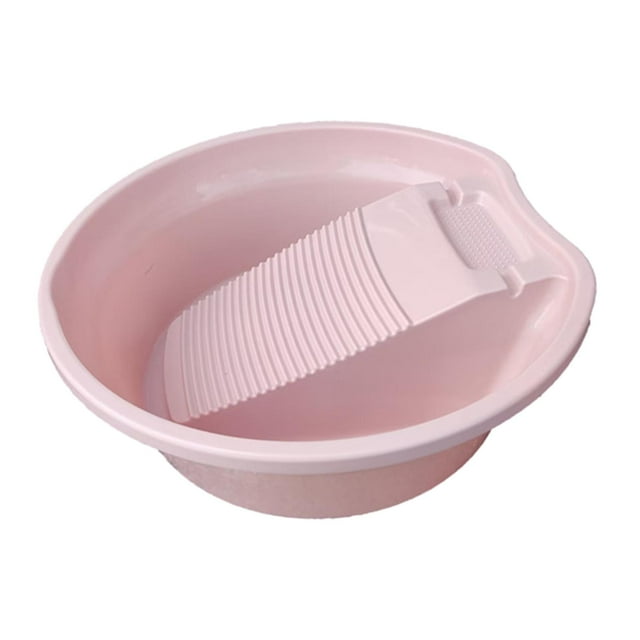 GUOOL Washboard Basin Compact Convenient Hand Wash Board for Pants Shirt Underwear pink
