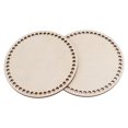 thumbnail image 1 of Wooden Crochet Bag Bottom, Rounded Easy To Knit Wooden Basket Bottom  For Home, 1 of 8