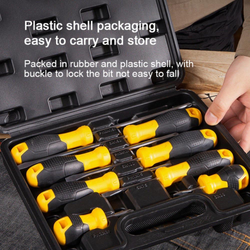 Deli DL260008 8-Piece Screwdriver Set with Sturdy Tool Case Magnetic Screw Driver Kit Phillips Screwdrivers Perfect Home Improvement Tools - image 4 of 11