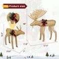 thumbnail image 7 of Walsunny 2-Piece 3D Lighted Christmas Reindeer Family with 170 Warm White LED Lights Festive Holiday Decoration, 7 of 7