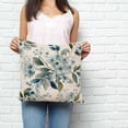 thumbnail image 2 of Spring Flowers Pillow Covers 18x18 Inch Decorative Throw Pillow Cover, Watercolor Floral Leaves Botanical Beige Sofa Pillowcases Accent Cushion Case Home Decor Bedroom Living Room, 2 of 6