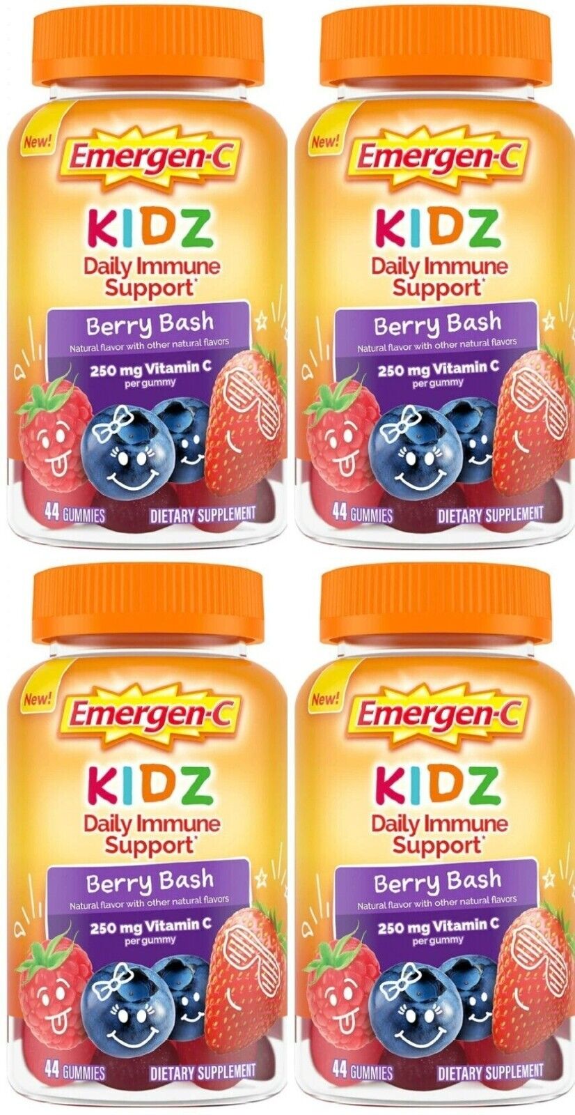 EmergenC Kidz Daily Immune Support with Vitamin C, Berry Bash 44 ct