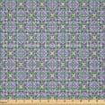 thumbnail image 2 of Ambesonne Mandala Fabric by the Yard Microfiber, Ornate Floral Motifs, 2 Yards, Purple Lilac Green, 2 of 2