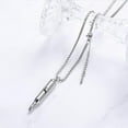 thumbnail image 5 of Bullet Shape Urn Necklaces for Ashes Heart & Paw & Deer Container Pendant Stainless Steel Keepsake Holder Ashes for Pet Human Memorial Cremation Jewelry, 5 of 7