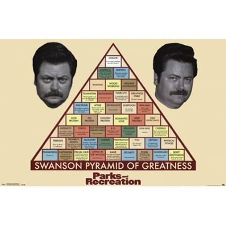 Parks & Rec - Pyramid of Greatness Poster Print