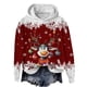 thumbnail image 1 of WILLBEST Sudadera Deportiva para Mujer, Estilo Casual, con Estampado Navideño de Ciervos con Cabeza Grande y Copos de Nieve, Cuello Redondo, Manga Larga y Capucha Ligera Grande, 1 of 4