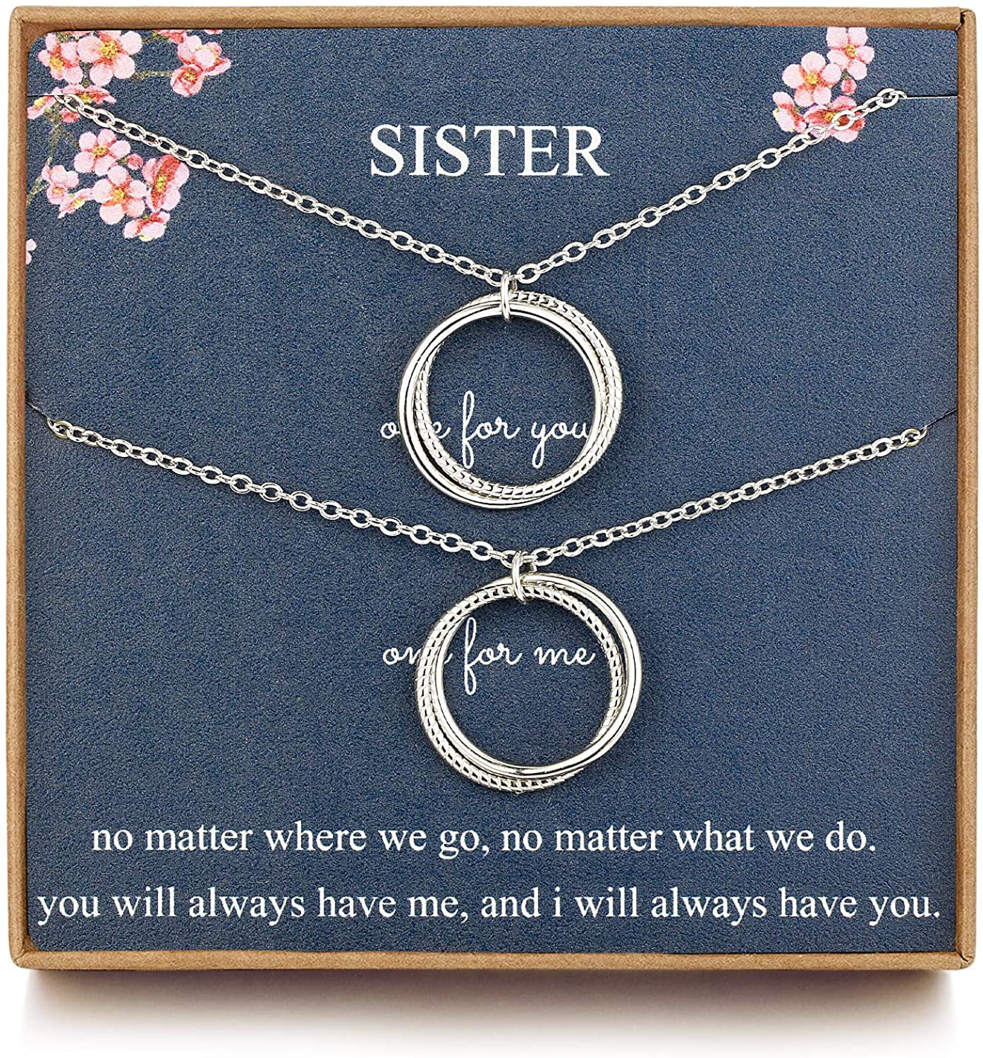 Sister Necklaces for 2 Sister Gifts 