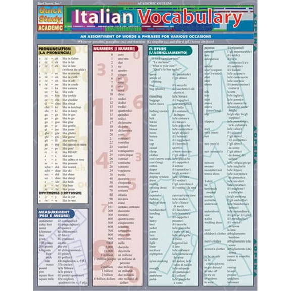 BarCharts- Inc. Italian Vocabulary