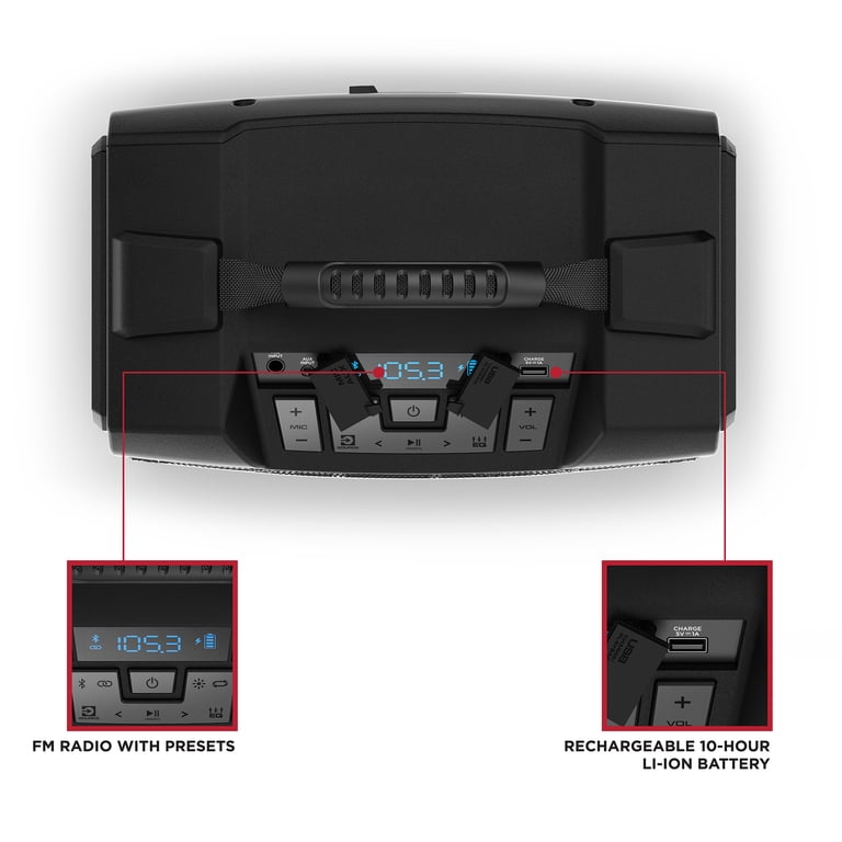 ION Audio Tailgater TD Rugged Bluetooth Speaker photo 3