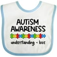 thumbnail image 3 of Inktastic Autism Awareness Understanding and Love with Puzzle Pieces Boys or Girls Baby Bib, 3 of 4