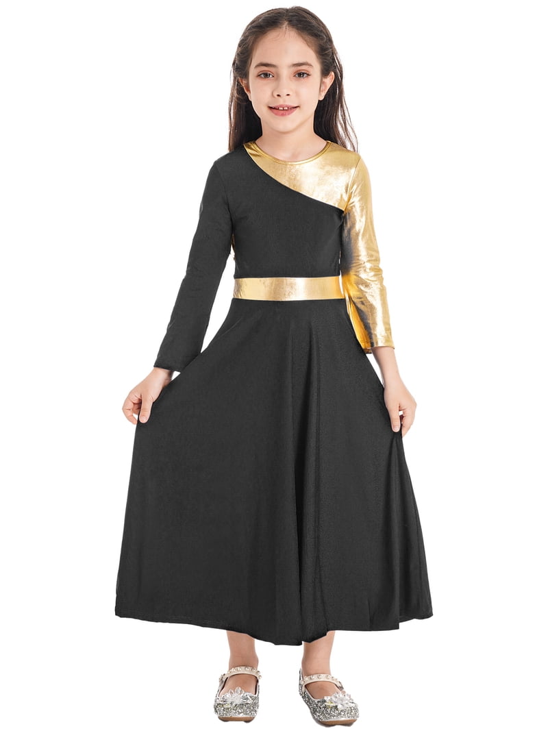 black and gold church dress Custom Look Church Robe – Fosters Direct main image 0