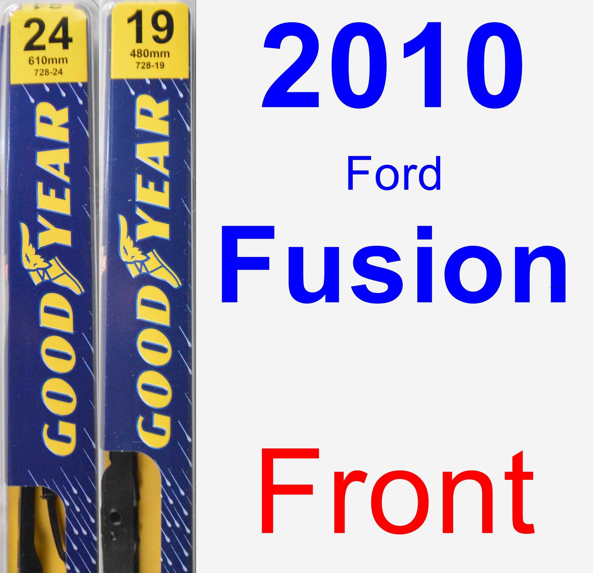 2010 ford fusion wiper blade size