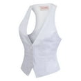 thumbnail image 3 of Made by Olivia Women's Dressy Casual Versatile Racerback Vest Three Button Tuxedo Suit Waistcoat, 3 of 4