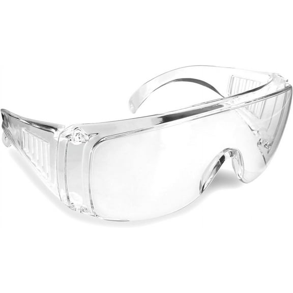 Visitor Clear Safety Glasses for Men/Women | ANSI Certified Eye Protection Glasses and Protective Eyewear | Anti-Scratch Coating and Wrap Around One-Piece Design Work Glasses - 1 Pair