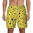 thumbnail image 2 of Picia Blue Spots pattern Mens Swim Trunks with Compression Liner Stretch Beach Shorts Quick Dry with Zipper Pockets No-Chafing Board Shorts-Medium, 2 of 9