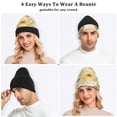 thumbnail image 5 of BZSMCE Winter Beanie Hats Warm Cozy Cap Golden Blossoms Pattern, 5 of 7