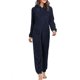thumbnail image 1 of Moda para mujer Invierno Cálido Manga larga Mono de lana Pijamas Color sólido Cremallera Ropa para dormir en casa Pijamas con capucha de una pieza de felpa causal, 1 of 5