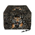 thumbnail image 2 of Xixirimido Tiger Forest Camo Print Toaster Cover Coated Sliver Polyester Cover Toaster Appliance Dust-proof Cover For Kitchen Appliance with Drawstring Kitchen Accessories, 2 Slice, 2 of 7