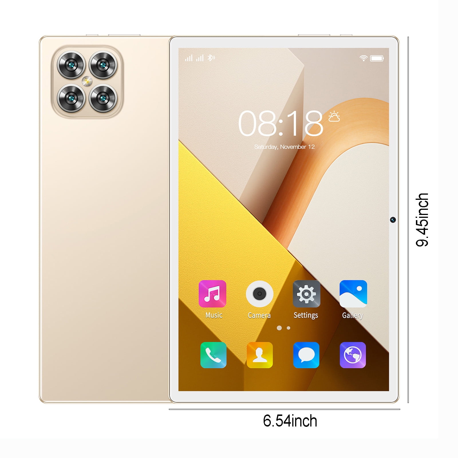 Skegnu New 2+16G All Netcom 10.1inch Android Tablet Computer 10 Core IPS HD Ultra-thin Screen WiFi Bluetooth Voice Call Game Office Learn Tablet SIM Communication Gifts for Family 50% Off Clear!