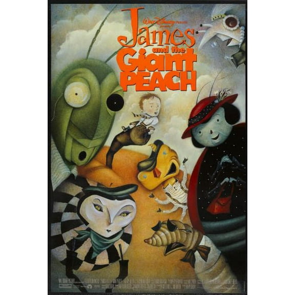 James And The Giant Peach Movie Poster Metal Sign 8inx 12in Print on Metal 8x12 Square Adults Best Posters