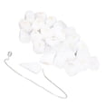 thumbnail image 4 of Juego de 25 uds de piedras rúnicas de cristal con bolsa de péndulo, piedras curativas de runas de adivinación de buena suerte para meditación, cristal blanco, 4 of 5