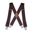 thumbnail image 2 of Tirantes para Hombres en Forma de x 5 cm de Ancho Pantalones Casuales Tirantes Clips Muy Fuertes Tirantes Anchos elásticos para Orquesta de Graduación Marrón Fernando tirantes para hombre, 2 of 7