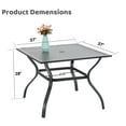 thumbnail image 7 of Sophia & William 37" Outdoor Square Dining Table with Steel Frame for 4 Chairs, 7 of 7