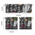 thumbnail image 6 of Kitchen Food Cooking Chef 3-Piece Kitchen Curtains Set Kitchen Curtains Sets with Valance for Windows Rod Pocket Machine Washable Kitchen Decor Decorations (54"x18"+2x27.5"x24"), 6 of 6