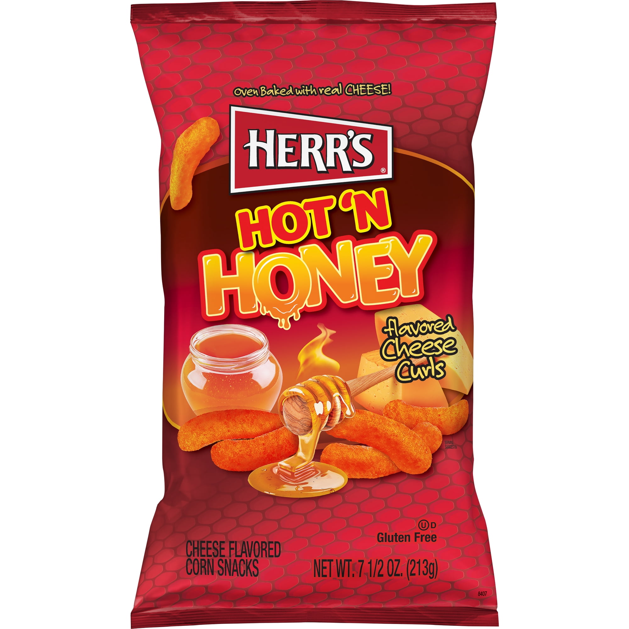 Herr's Hot'N Honey Cheese Curls 7.5oz