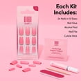 thumbnail image 5 of DIGI by Glamnetic Short Coffin Artificial Press-on Nails, Bubble Blush, 24 Pieces, 5 of 12