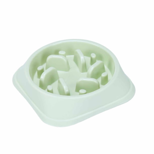 Comedero lento para perros, evita resbalones y derrames, promueve la digestión, comedero lento para gatos, color verde claro 007