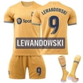 thumbnail image 1 of Nueva Temporada 22-23 Barcelona Visitante Niños Adultos Fútbol Soccer Jersey Trainin Jersey Suit-LEWANDOWSK NO.9-Kids 24(130-140CM) BmatwkZeng Bmatwk Jersey, 1 of 2