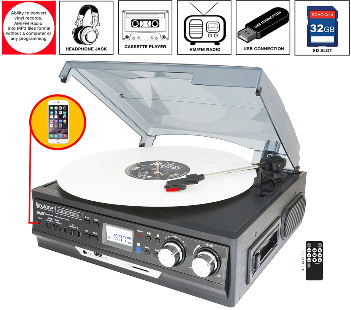Boytone BT-17DJB-C 6-in 1 Turntable 3 